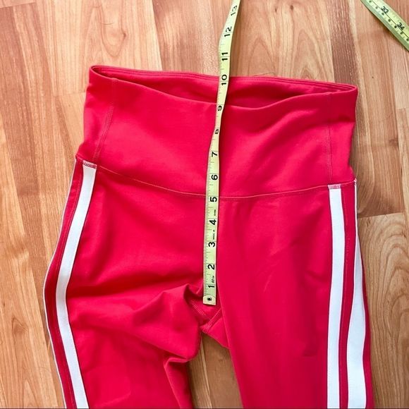 Old Navy Active red leggings white stripes - Picture 8 of 9